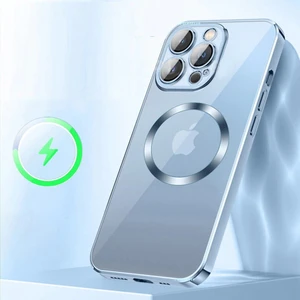M.TK Moveteck Apple Iphone 13 Pro Max Kılıf Kamera Koruma Çıkıntılı Magnetik Magsafe Şarj Tutucu Case