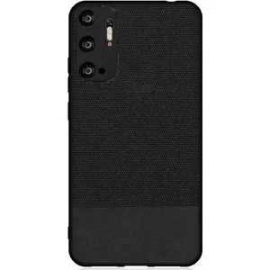 Xiaomi Redmi Note 11SE Fabrik Kumaş ve Deri Desen Kılıf - Siyah
