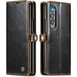 Retro Tarzı Cüzdan Kılıf Samsung Galaxy Z Fold4 ile Uyumlu (Yurt Dışından)