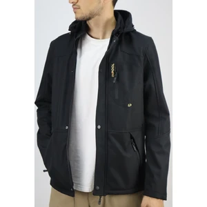 Erkek Siyah Su ve Rüzgar Geçirmez Softshell Mont