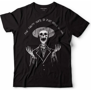 Kendim Seçtim The Truth Hurts Skull Skeleton Kuru Kafa Suit Çocuk Tişört Siyah
