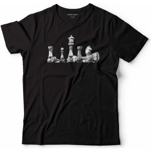 Kendim Seçtim Satranç Chess Kale Vezir At Santranç Çocuk Tişört Siyah