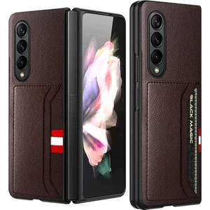 Galaxy Z Fold4 5g Deri Telefon Kılıfı (Yurt Dışından)
