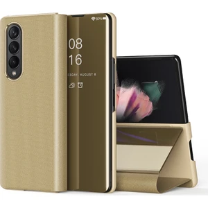 Galaxy Z Fold4 5g Deri Telefon Kılıfı - Siyah (Yurt Dışından)