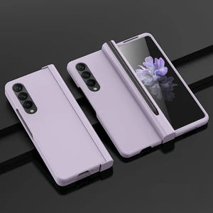 Galaxy Z Fold4 5g Deri Telefon Kılıfı - Mor (Yurt Dışından)