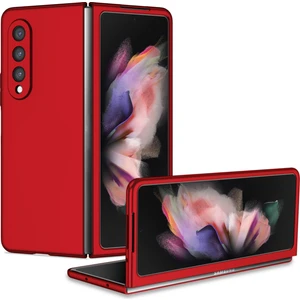 Galaxy Z Fold4 Deri Telefon Kılıfı - Pembe (Yurt Dışından)