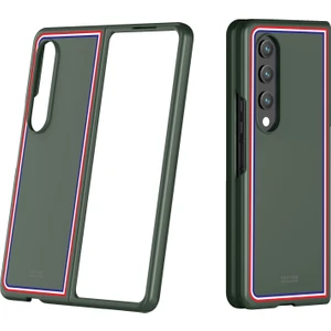 Galaxy Z Fold4 Deri Telefon Kılıfı - Pembe  (Yurt Dışından)