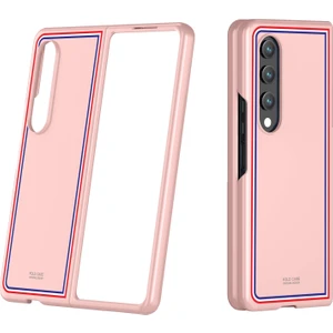 Galaxy Z Fold4 Deri Telefon Kılıfı - Pembe  (Yurt Dışından)