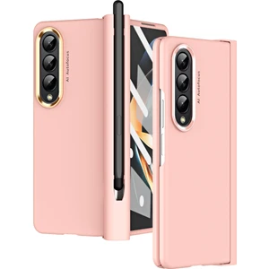 Galaxy Z Fold4 Deri Telefon Kılıfı - Mor (Yurt Dışından)