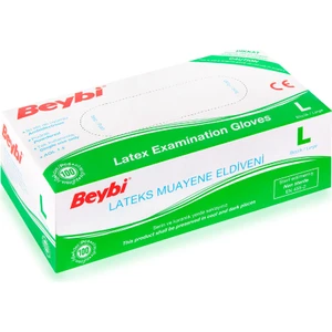 Pudralı Lateks Eldiven (L BEDEN)100'LÜ Paket