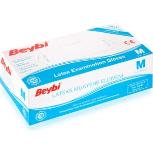 Pudralı Lateks Eldiven (M BEDEN)100'LÜ Paket
