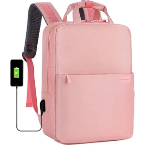 Büyük Kapasiteli Su Geçirmez Bagaj Iş Genç Yüksek Okul Koleji Öğrenci Bilgisayar Unisex 14 Uyuyor Için 15.6 Inç Laptop ve Dizüstü-Siyah Sırt Çantası (Yurt Dışından)