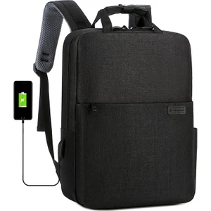 Büyük Kapasiteli Su Geçirmez Bagaj Iş Genç Yüksek Okul Koleji Öğrenci Bilgisayar Unisex 14 Uyuyor Için 15.6 Inç Laptop ve Dizüstü-Siyah Sırt Çantası (Yurt Dışından)