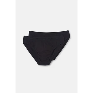 Siyah 2'li Penye Erkek Ince Slip Külot