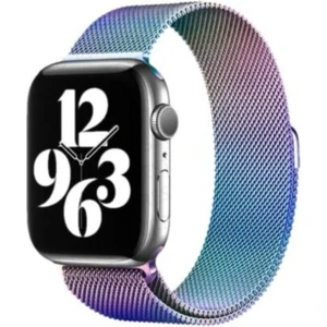 Apple Watch Seri 9 8 7 6 5 4 3 Se 38-40-41 MM Ebatlar İçin Milano Loop Çelik Örme Kordon