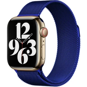 Apple Watch Seri 9 8 7 6 5 4 3 Se / Ultra 42-44-45-49 MM Ebatlar İçin Milano Loop Çelik Örme Kordon