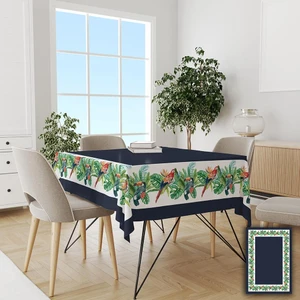 Pusula Home Tropikal Desenli Kolay Temizlenebilir Leke Tutmaz Dertsiz Masa Örtüsü
