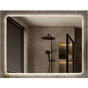 Dnr-Mirror75x105 Cm Beyaz Ledli Dikdörtgen Banyo Aynası Tuvalet Aynası