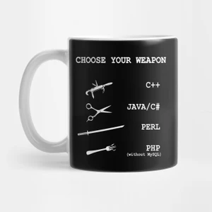 Perl, Java, C Sharp, Php, C++ - Programlama Kupa Bardak