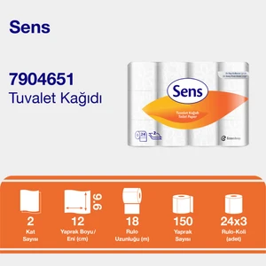 Eczacıbaşı Sens TUVALET KAĞIDI 150 Yaprak 24'lü