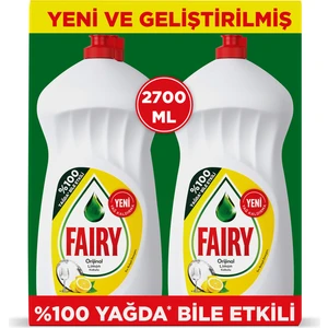 2700 ml ( 2 x 1350 ml) Sıvı Bulaşık Deterjanı Limon Fırsat Paketi
