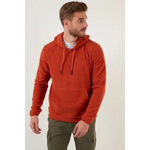 Slim Fit Kanguru Cepli Kapüşonlu Polar Erkek Polar 5906032