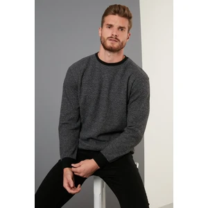 Slim Fit Bisiklet Yaka Pamuklu Kazak Erkek Kazak 456201