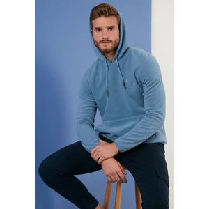 Slim Fit Kanguru Cepli Kapüşonlu Polar Erkek Polar 5906032