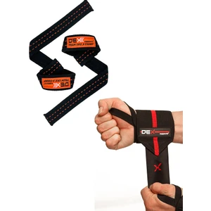 Dex Supports Pro Lifting Straps + Elite Wrist Wraps  2'li Set