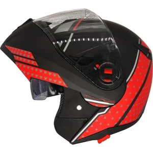 Kuzey Motor Free-M 961 Çene Açılır Magnus (Mat Siyah-Kırmızı )