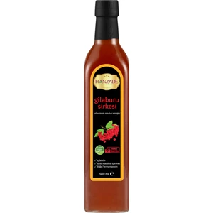 Hanzade Bitkisel Gilaburu Sirkesi 500 ml Doğal Fermantasyon İçilebilir Katkısız Cam Şişe