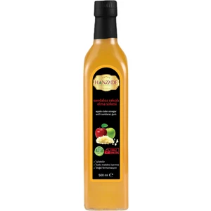 Hanzade Bitkisel Sandaloz Sakızlı Elma Sirkesi 500 ml Doğal Fermantasyon İçilebilir Katkısız Cam Şişe