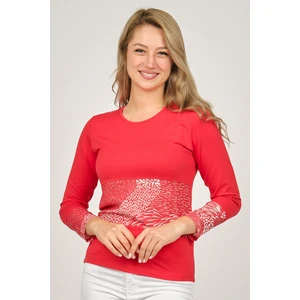 Kadın Uzun Kollu Penye Bluz 6699448 Mercan