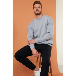 Regular Fit Bisiklet Yaka Pamuklu İçi Tüylü Yumuşak Şardonlu Sweat Erkek SWEAT 5905255