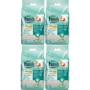 Pets Family 4*5LT Topaklanan Marsilya Sabunu Kokulu Doğal Bentonit Ince Taneli Premium Kedi Kumu 4 Paket 20 Lt