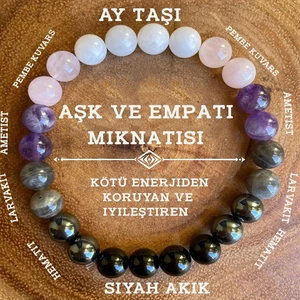 Sertifikalı   Aşk ve Empati Mıknatısı Bilekliği