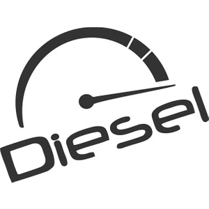 2 Adet Diesel Depo Kapağı Sticker Çıkartma 10CMX7CM Siyah