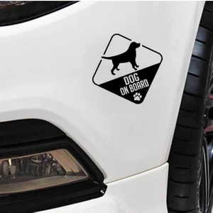 Dog On Board Arabada Köpek Var Sticker Yapıştırması Siyah
