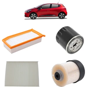 Renault Clio 4 4Lü Filtre Bakım Seti 1.5 Dci 2012-Sonrası KİT1067B