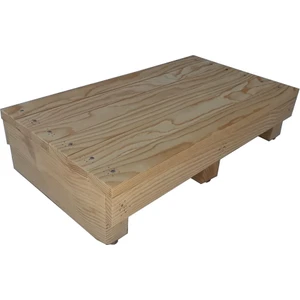 Wooden Gold Çocuk Basamağı Üç Tabanlı Doğal Ahşap  16 cm Yükseklikte Üst Yüzeyi 30 cm x 50 cm