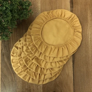 Amerikan Servis Supla Kılıfı Altın Renk Desen (6 Adet)