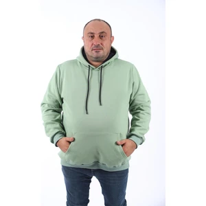 Moc Grande Mocgrande Büyük Beden Erkek Basic Sweat Kapüşonlu 11700-CAGLA
