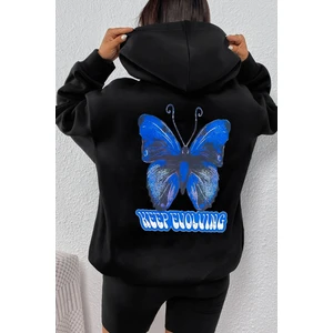 Unisex Butterfly Baskılı Sweatshirt