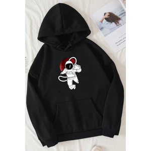 Unisex Astronot Baskılı Sweatshirt