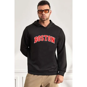 Unisex Boston Baskılı Sweatshirt