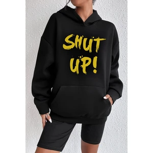 Unisex Shut Up Baskılı Sweatshirt