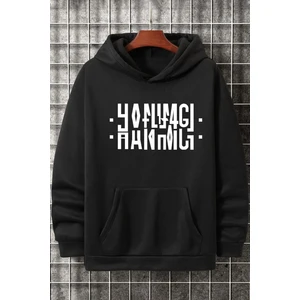 Hanımcı Yazılı Katlamalı Sweatshirt