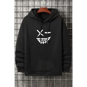 Cartoon Graphic Thermal Lined Drawstring Sweatshirt