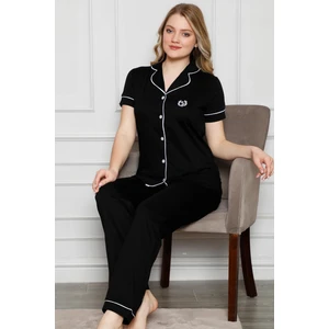 Farya Home Dreamy Pamuklu Biyeli Gömlek Pijama Takımı Kırmızı