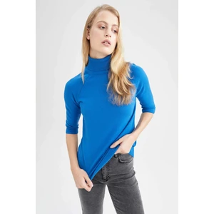 Dik Yaka Relax Fit Yarım Kollu Triko Kazak U8280AZ22WN